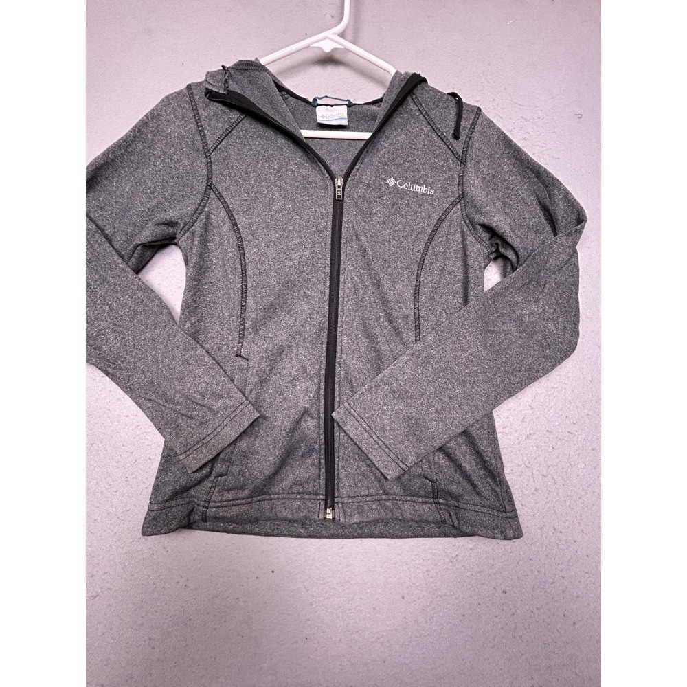 Columbia Hoodie Full Zip Knit Gray XS Womens
